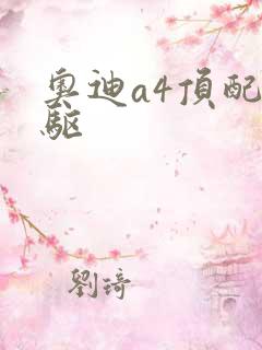 奥迪a4顶配四驱