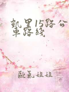 凯里15路公交车路线