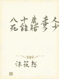 八十岁老人被撞死能赔多少钱