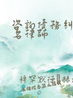 咨询债务纠纷著名律师