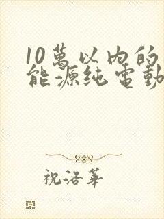 10万以内的新能源纯电动汽车