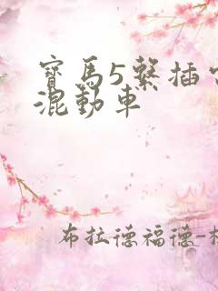 宝马5系插电式混动车 宝马5系插电式混动车