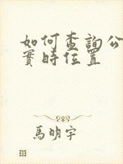 如何查询公交车实时位置