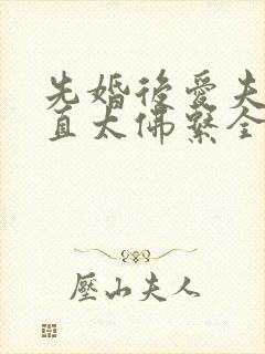 先婚后爱夫人简直太佛系全文免费阅读