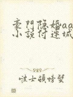 豪门隐婚aa制小说付连城和容颜