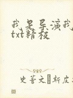 我是导演我不比txt精校