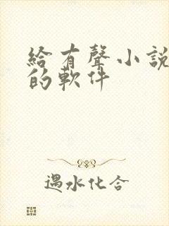 给有声小说配音的软件