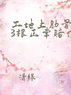 工地上肋骨骨折3根正常赔偿多少?