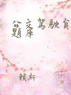 公交驾驶员高级题库