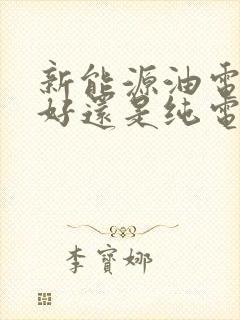 新能源油电混合好还是纯电好