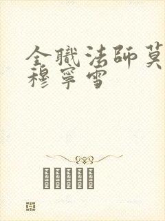 全职法师莫凡和穆宁雪