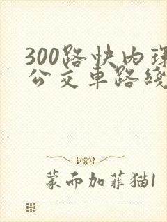 300路快内环公交车路线图