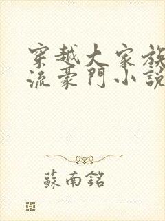 穿越大家族之风流豪门小说