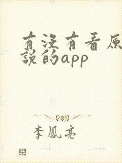 有没有看原耽小说的app