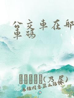 公交车在哪刷乘车码