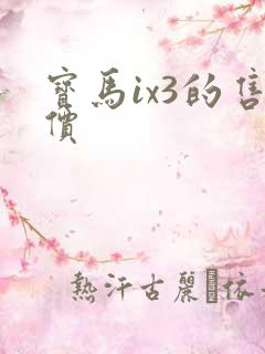 宝马ix3的售价