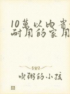 10万以内省油耐用的家用车