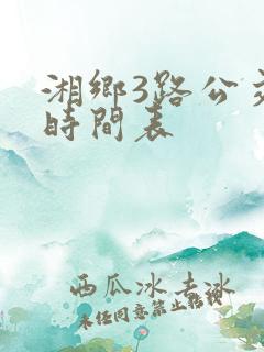 湘乡3路公交车时间表