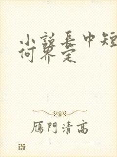 小说长中短篇如何界定