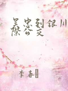 吴忠到银川的城际公交