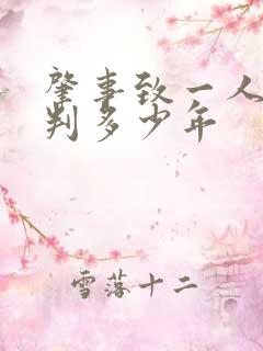 肇事致一人死亡判多少年