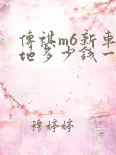 传祺m6新车落地多少钱一辆