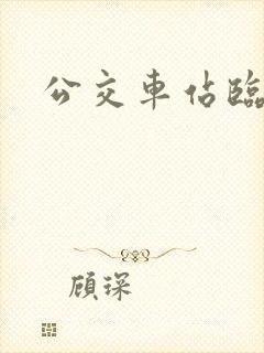 公交车站临停