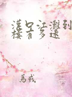 汉口江滩到黄鹤楼有多远