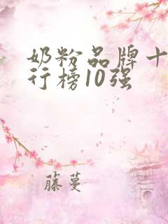奶粉品牌十大排行榜10强
