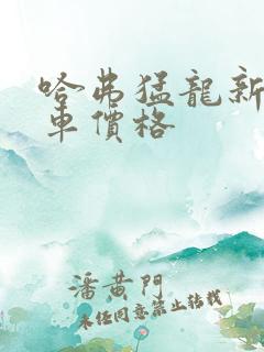 哈弗猛龙新能源车价格
