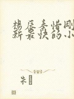 杨辰秦惜刚刚更新最快的小说
