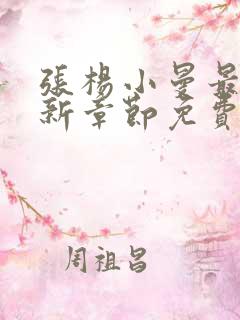 张杨小曼最新更新章节免费阅读