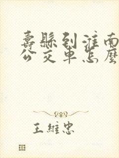 寿县到淮南南站公交车怎么坐车