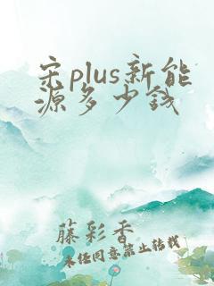 宋plus新能源多少钱