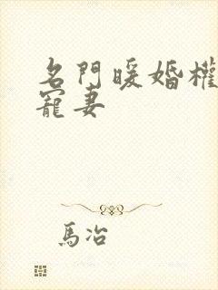 名门暖婚权爷盛宠妻