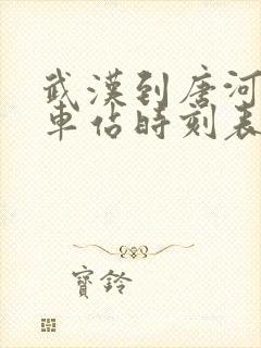 武汉到唐河的汽车站时刻表