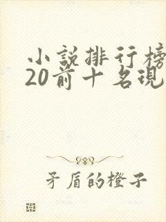 小说排行榜2020前十名现代言情