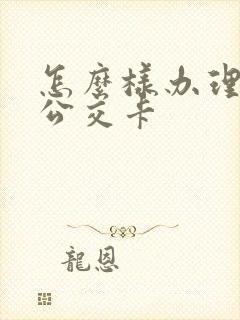 怎么样办理学生公交卡