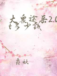 大众途岳2.0t多少钱