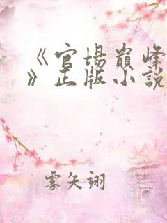 《官场巅峰李霖》正版小说 《官场巅峰李霖》正版小说