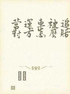 营运车被追尾了对方怎么赔偿误工费