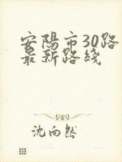 安阳市30路车最新路线