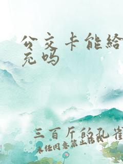 公交卡能给网上充吗