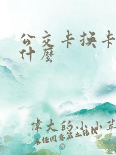 公交卡换卡要带什么