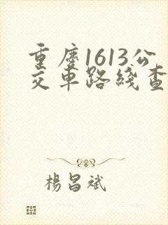 重庆1613公交车路线查询