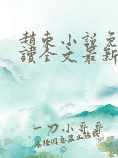赵东小说免费阅读全文最新