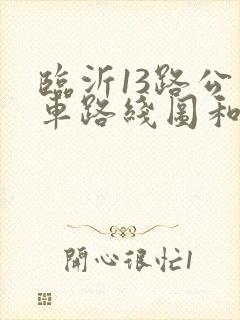 临沂13路公交车路线图和时间
