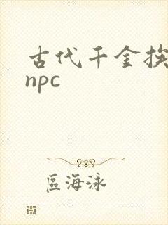 古代千金挨日记npc 古代千金挨日记npc