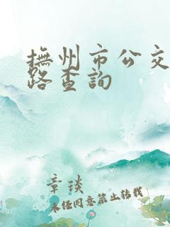 抚州市公交车线路查询