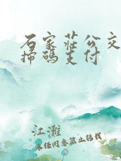 石家庄公交怎么扫码支付